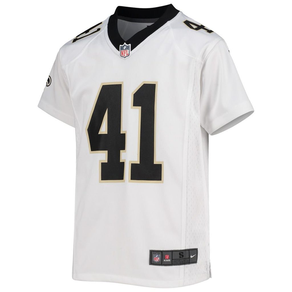 Alvin Kamara New Orleans Saints Nike Youth Game Jersey - White Official NFL Team Apparel Football Fan Gear