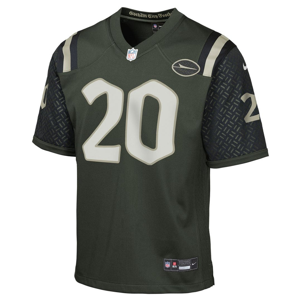 Breece Hall New York Jets Nike Youth 2025 Rivalries Collection Game Jersey - Gotham Green Official NFL Team Apparel Football Fan Gear