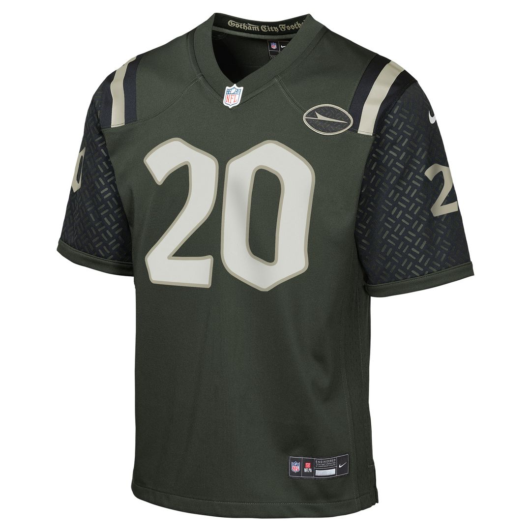 Breece Hall New York Jets Nike Youth 2025 Rivalries Collection Game Jersey - Gotham Green Official NFL Team Apparel Football Fan Gear