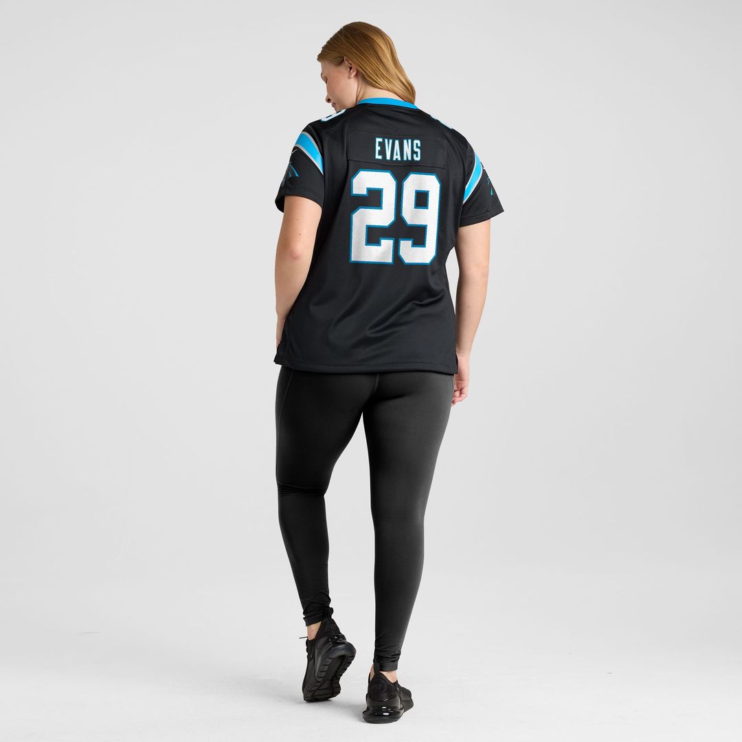 Akayleb Evans Carolina Panthers Nike Women's Team Game Jersey - Black Official NFL Team Apparel Football Fan Gear