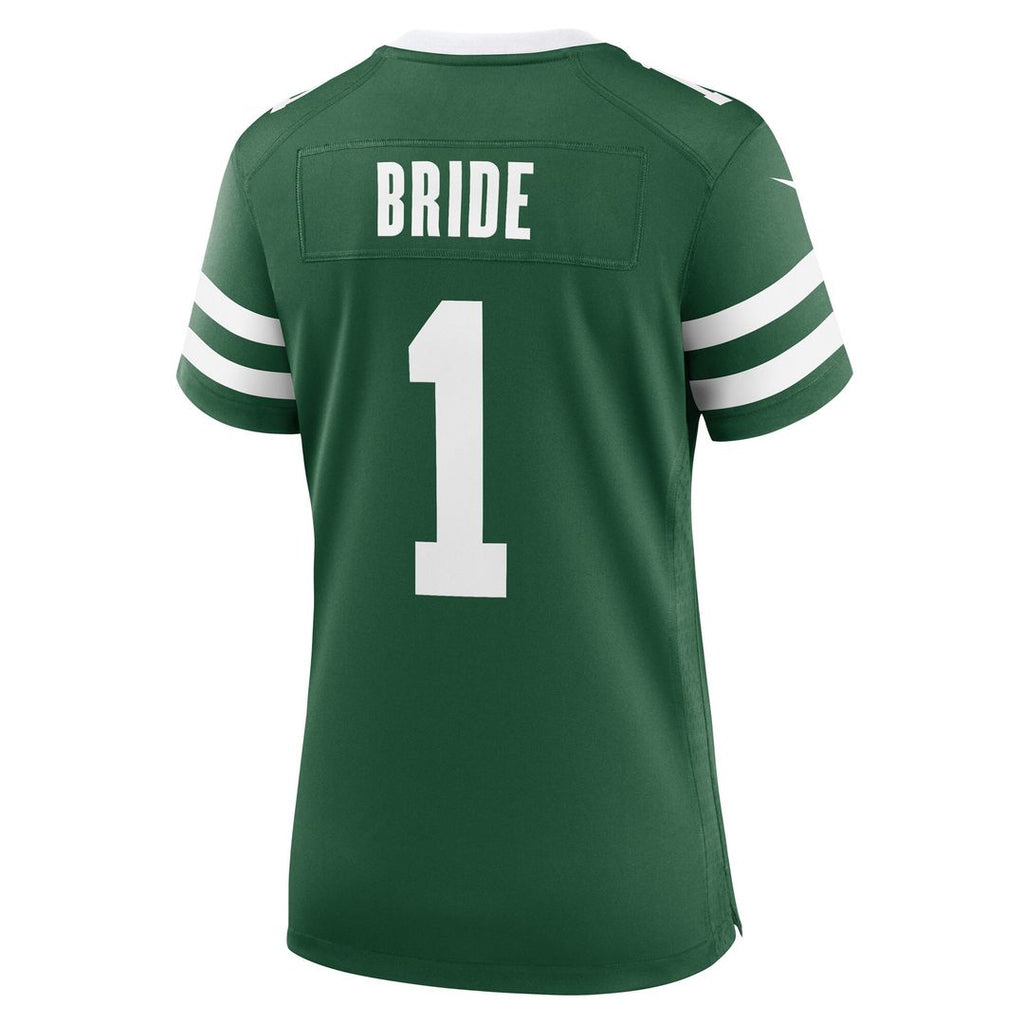 Number 1 Bride New York Jets Nike Women's Game Jersey - Legacy Green Official NFL Team Apparel Football Fan Gear