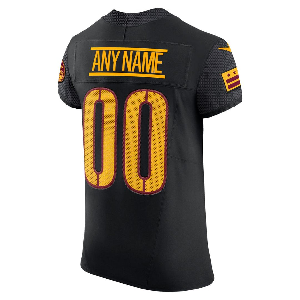 Washington Commanders Nike Alternate Vapor F.U.S.E. Elite Custom Jersey - Black Official NFL Team Apparel Football Fan Gear