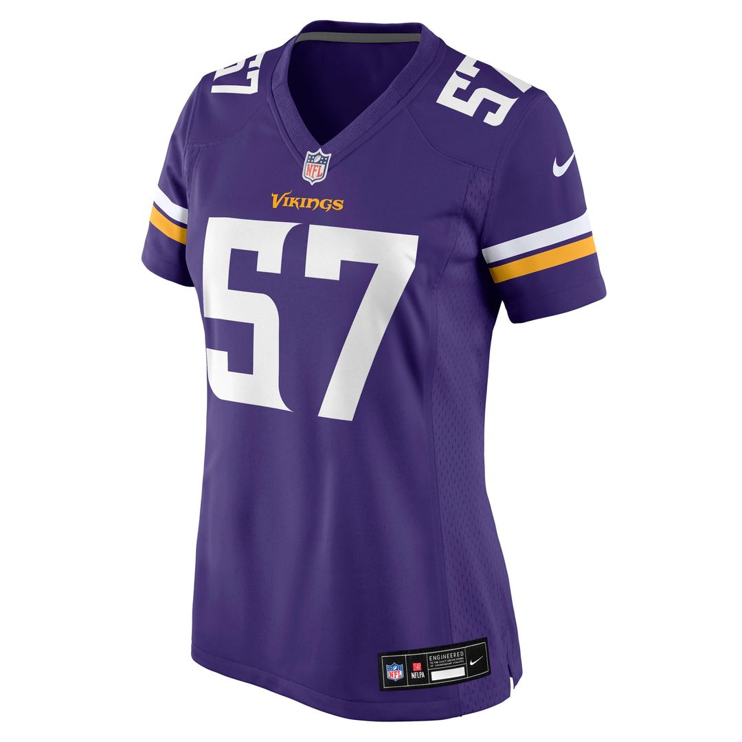 Chaz Chambliss Minnesota Vikings Nike Women's Team Game Jersey - Purple Official NFL Team Apparel Football Fan Gear