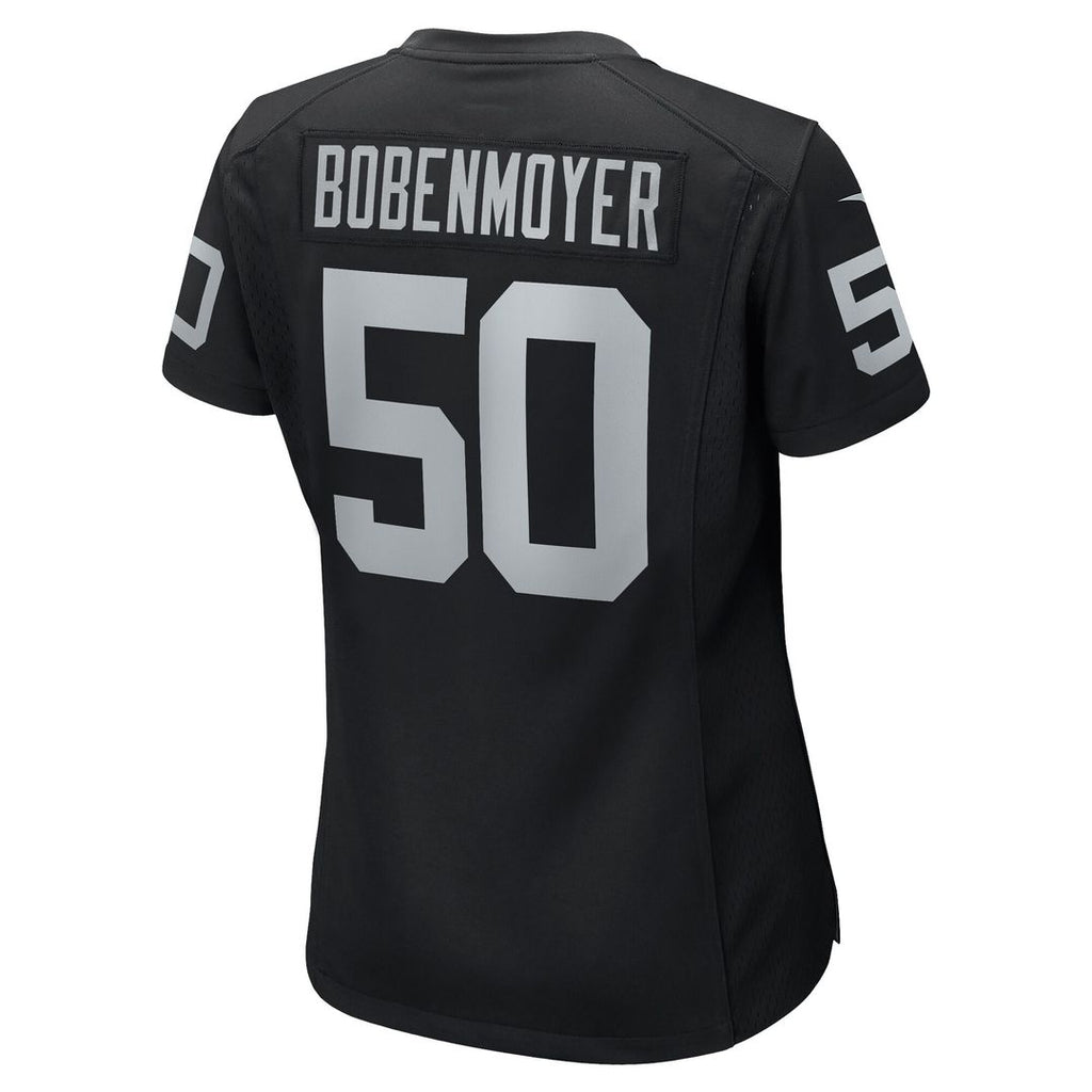 Jacob Bobenmoyer Las Vegas Raiders Nike Women's Game Player Jersey - Black Official NFL Team Apparel Football Fan Gear