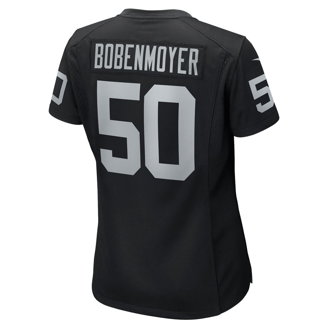 Jacob Bobenmoyer Las Vegas Raiders Nike Women's Game Player Jersey - Black Official NFL Team Apparel Football Fan Gear