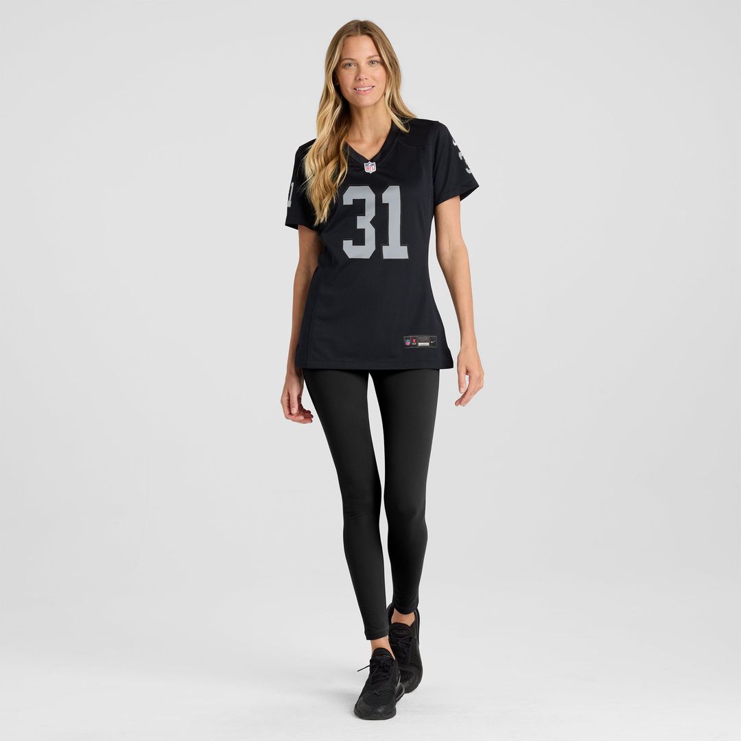 Raheem Mostert Las Vegas Raiders Nike Women's Team Game Jersey - Black Official NFL Team Apparel Football Fan Gear