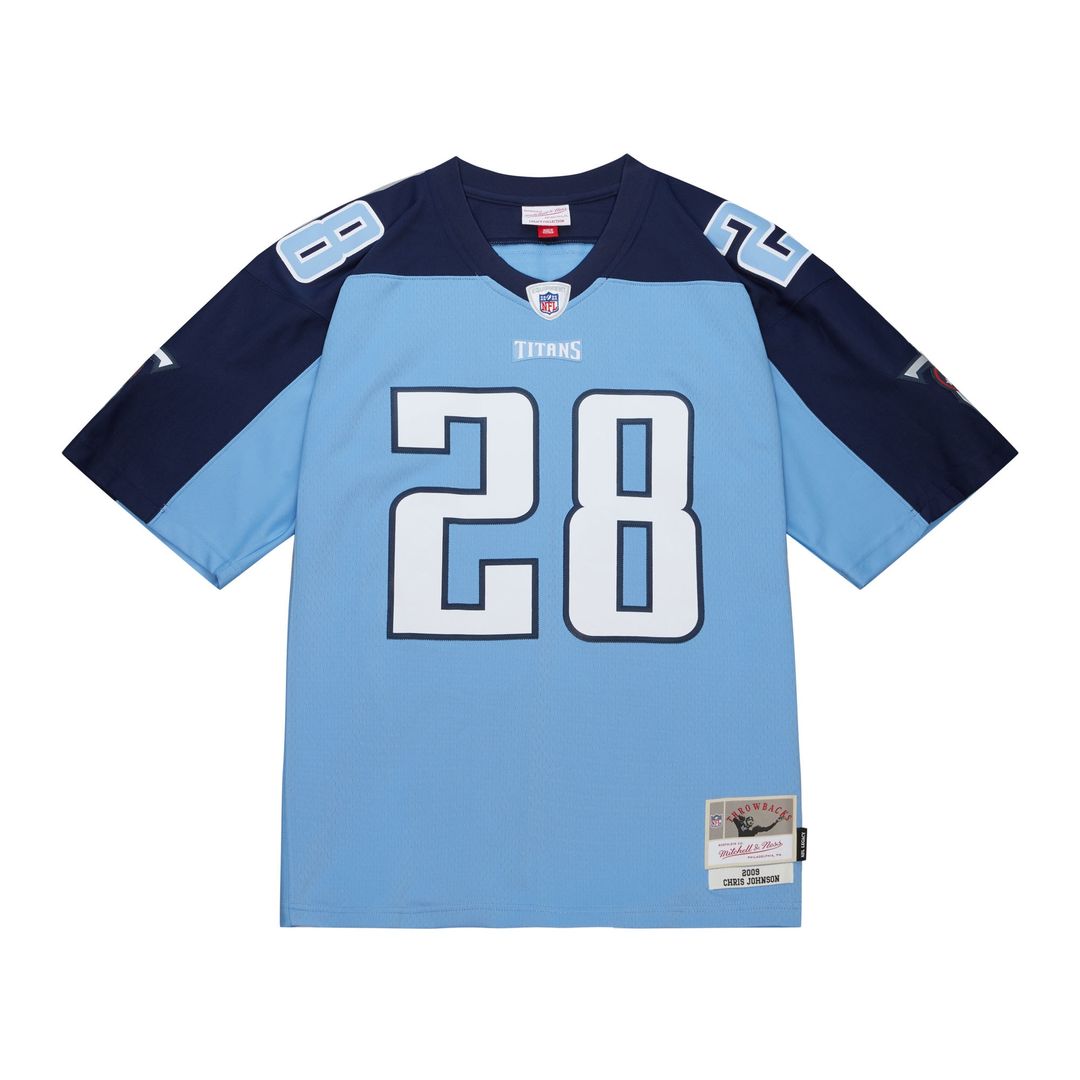 Chris Johnson Tennessee Titans Mitchell & Ness Legacy Replica Jersey - Light Blue Official NFL Team Apparel Football Fan Gear