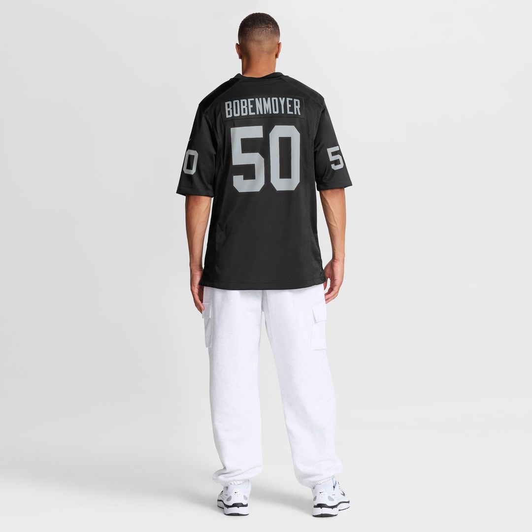 Jacob Bobenmoyer Las Vegas Raiders Nike Game Player Jersey - Black Official NFL Team Apparel Football Fan Gear
