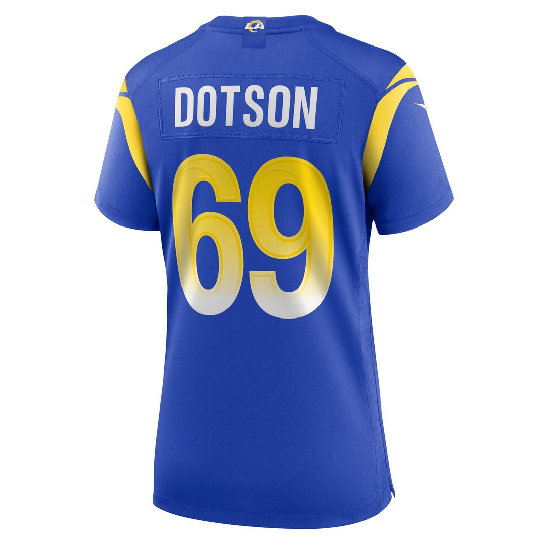 Kevin Dotson Los Angeles Rams Nike Women's Game Jersey - Royal Official NFL Team Apparel Football Fan Gear