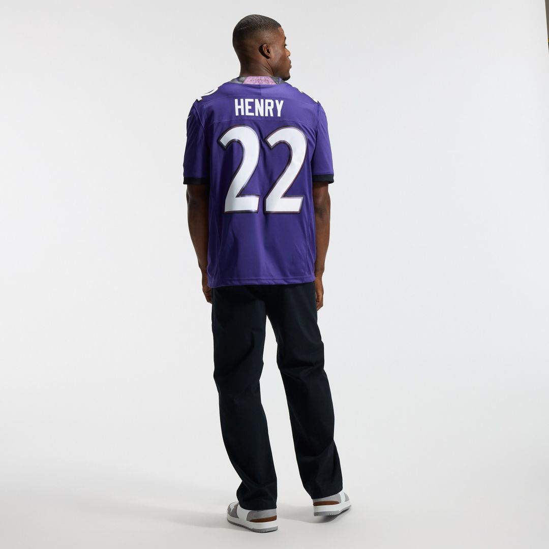 Derrick Henry Baltimore Ravens Nike Vapor F.U.S.E. Stitched Limited Jersey - White Official NFL Team Apparel Football Fan Gear