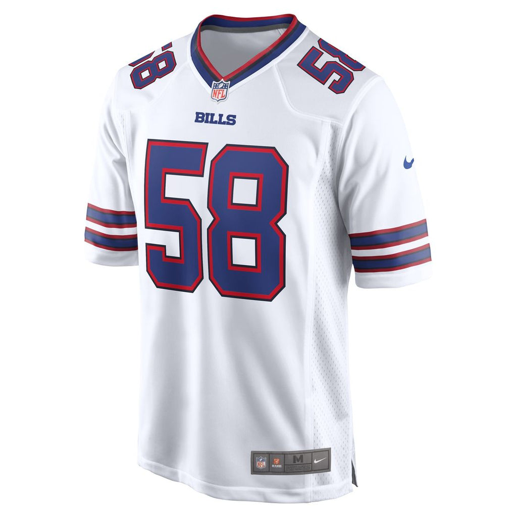 Matt Milano Buffalo Bills Nike Away Game Player Jersey - White Official NFL Team Apparel Football Fan Gear