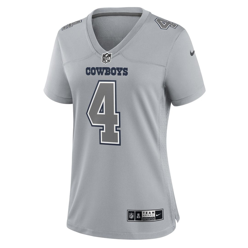 Dak Prescott Dallas Cowboys Nike Women's Atmosphere Fashion Game Jersey - Gray Official NFL Team Apparel Football Fan Gear