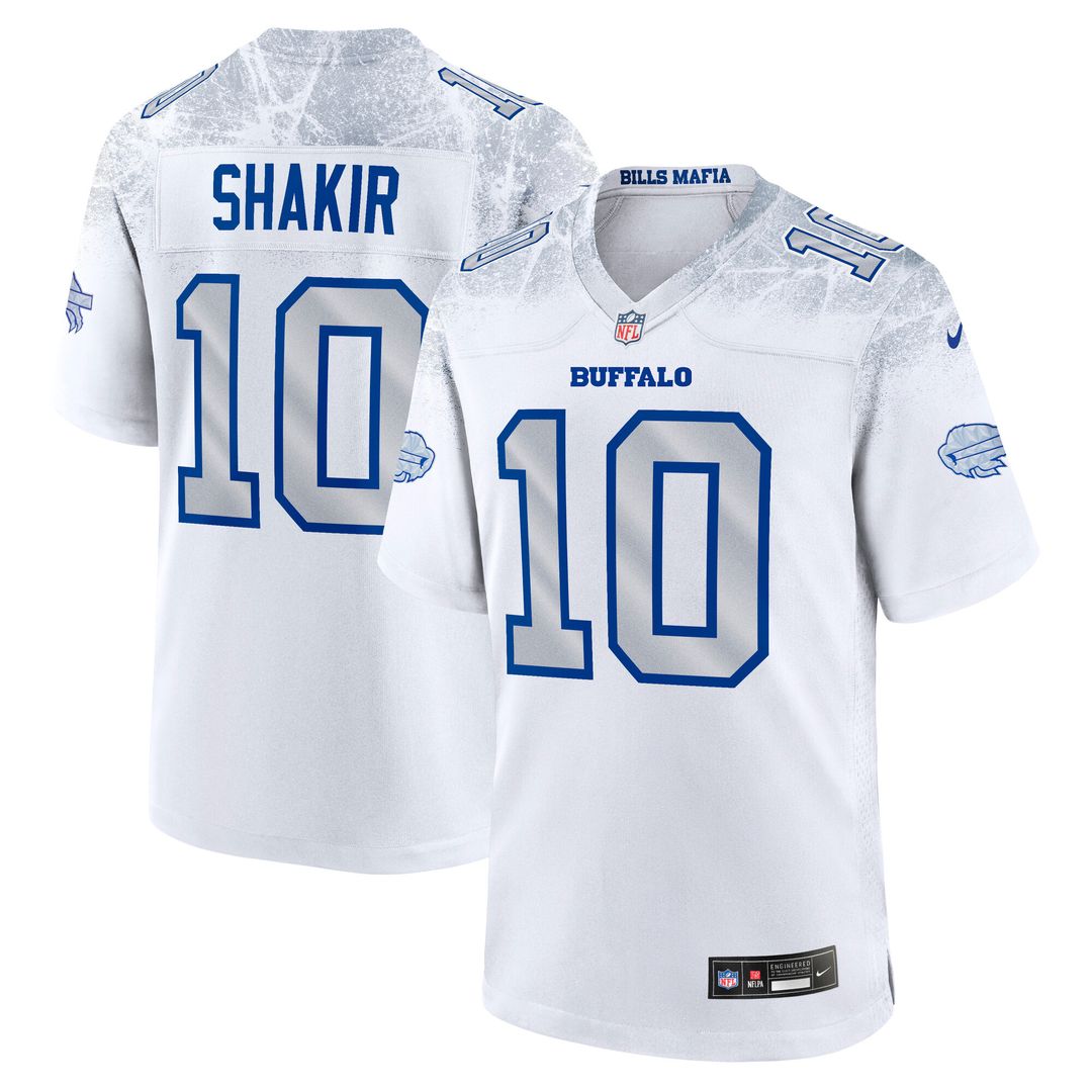 Khalil Shakir Buffalo Bills Nike 2025 Rivalries Collection Game Jersey - White Official NFL Team Apparel Football Fan Gear