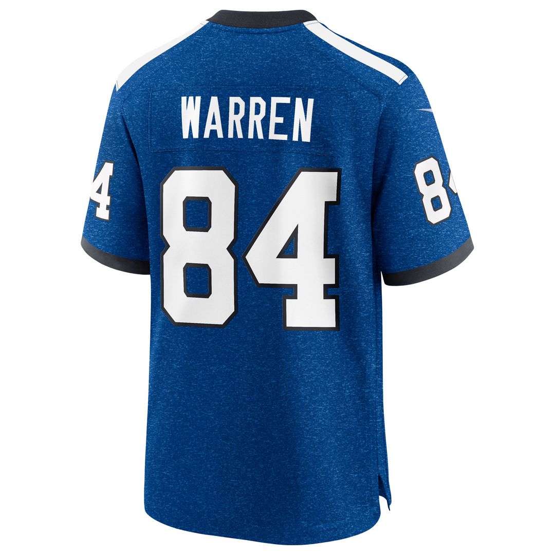 Tyler Warren Indianapolis Colts Nike Alternate 2 Indiana Nights Game Jersey - Heather Royal Official NFL Team Apparel Football Fan Gear
