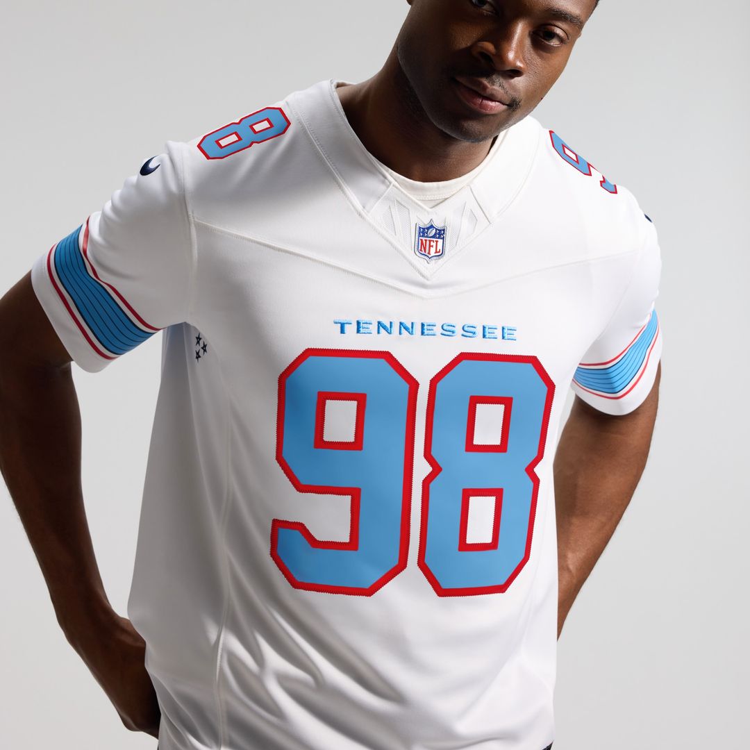 Jeffery Simmons Tennessee Titans Nike Vapor F.U.S.E. Sewn Down Limited Jersey - Light Blue Official NFL Team Apparel Football Fan Gear