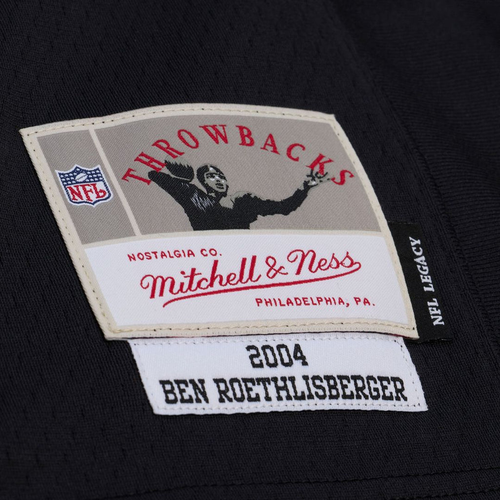 Ben Roethlisberger Pittsburgh Steelers Mitchell & Ness 2004 Big & Tall Legacy Retired Player Jersey - Black Official NFL Team Apparel Football Fan Gea