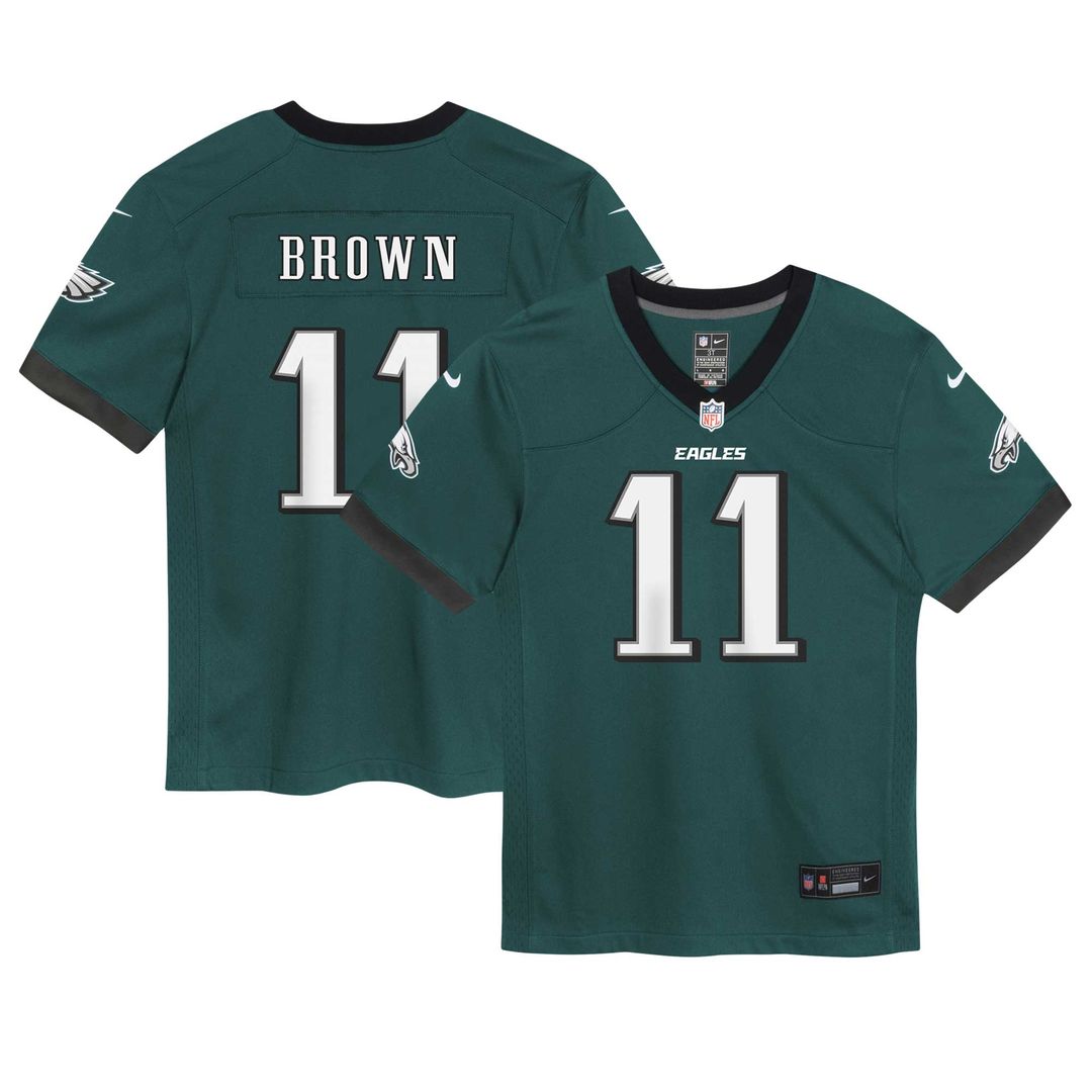 A.J. Brown Philadelphia Eagles Nike Toddler Game Jersey - Midnight Green Official NFL Team Apparel Football Fan Gear
