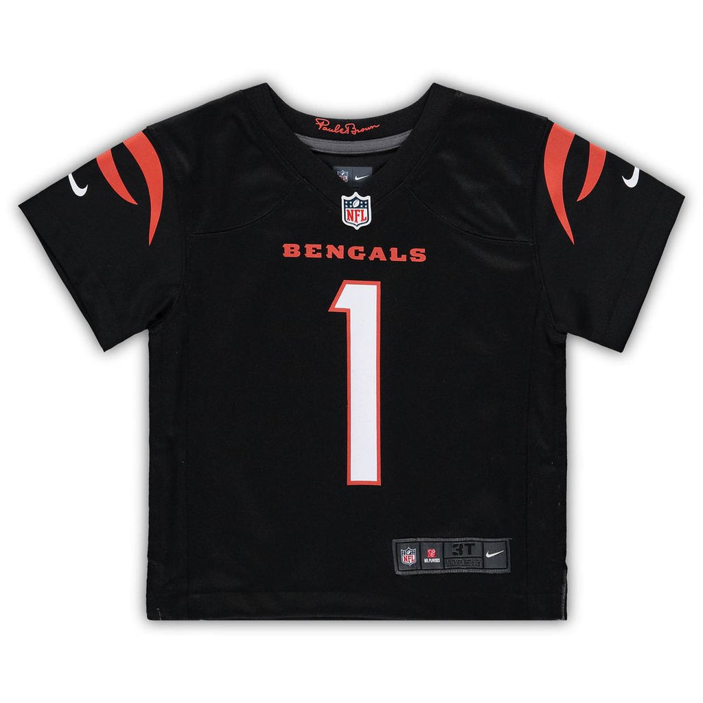 Ja'Marr Chase Cincinnati Bengals Nike Toddler Game Jersey - Black Official NFL Team Apparel Football Fan Gear