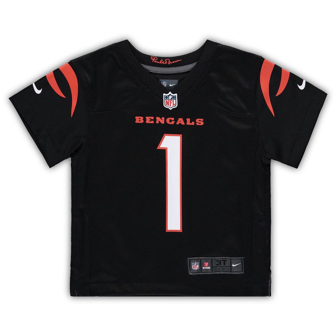 Ja'Marr Chase Cincinnati Bengals Nike Toddler Game Jersey - Black Official NFL Team Apparel Football Fan Gear