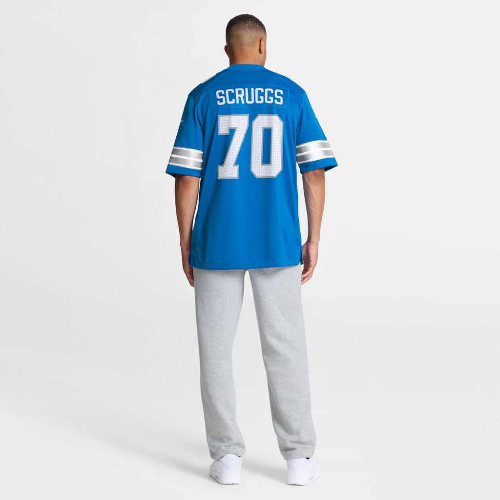 Juice Scruggs Detroit Lions Nike Team Game Jersey - Blue Official NFL Team Apparel Football Fan Gear