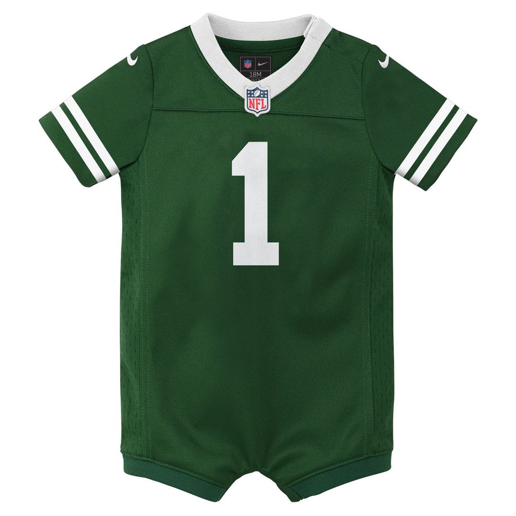Ahmad Sauce Gardner New York Jets Nike Newborn & Infant Game Romper Jersey - Legacy Green Official NFL Team Apparel Football Fan Gear