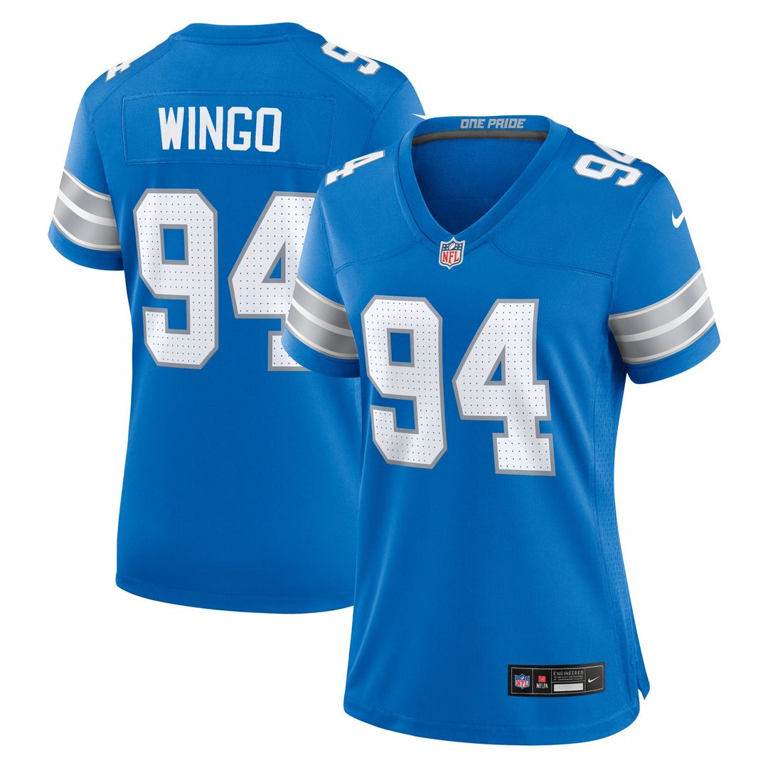 Mekhi Wingo Detroit Lions Nike Women's Team Game Jersey - Blue Official NFL Team Apparel Football Fan Gear