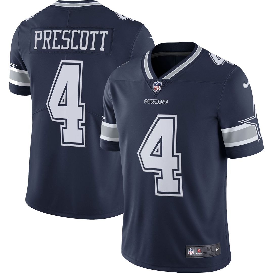 Dak Prescott Dallas Cowboys Nike Vapor Limited Player Jersey - Navy Official NFL Team Apparel Football Fan Gear