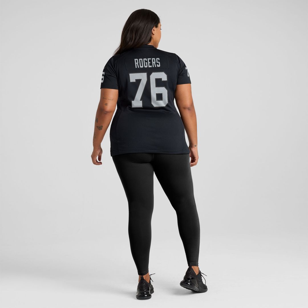 Caleb Rogers Las Vegas Raiders Nike Women's Team Game Jersey - Black Official NFL Team Apparel Football Fan Gear