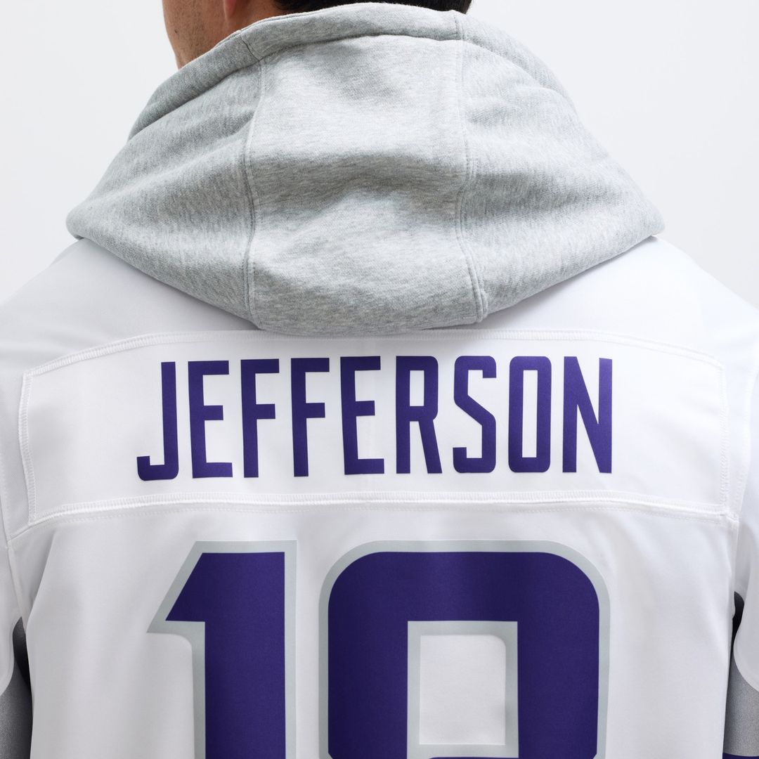 Justin Jefferson Minnesota Vikings Nike Alternate Vapor F.U.S.E. Limited Jersey - White Official NFL Team Apparel Football Fan Gear