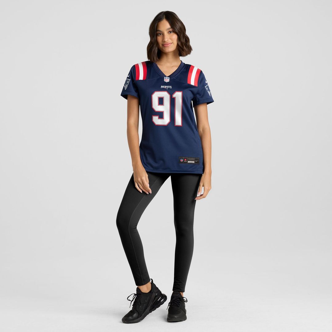 Elijah Ponder New England Patriots Nike Women's Team Game Jersey - Navy Official NFL Team Apparel Football Fan Gear