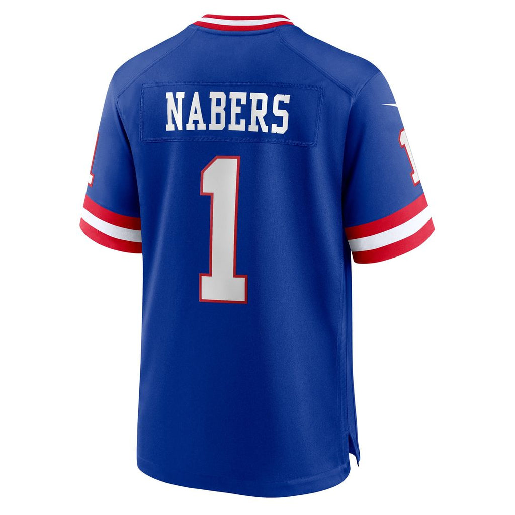 Malik Nabers New York Giants Nike Game Player Jersey - Royal Official NFL Team Apparel Football Fan Gear