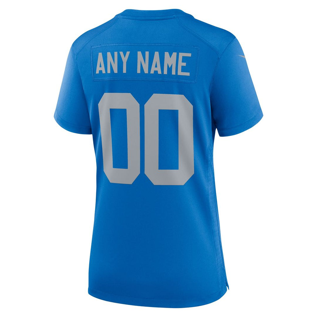 Detroit Lions Nike Women's Alternate Custom Game Jersey - Blue Official NFL Team Apparel Football Fan Gear