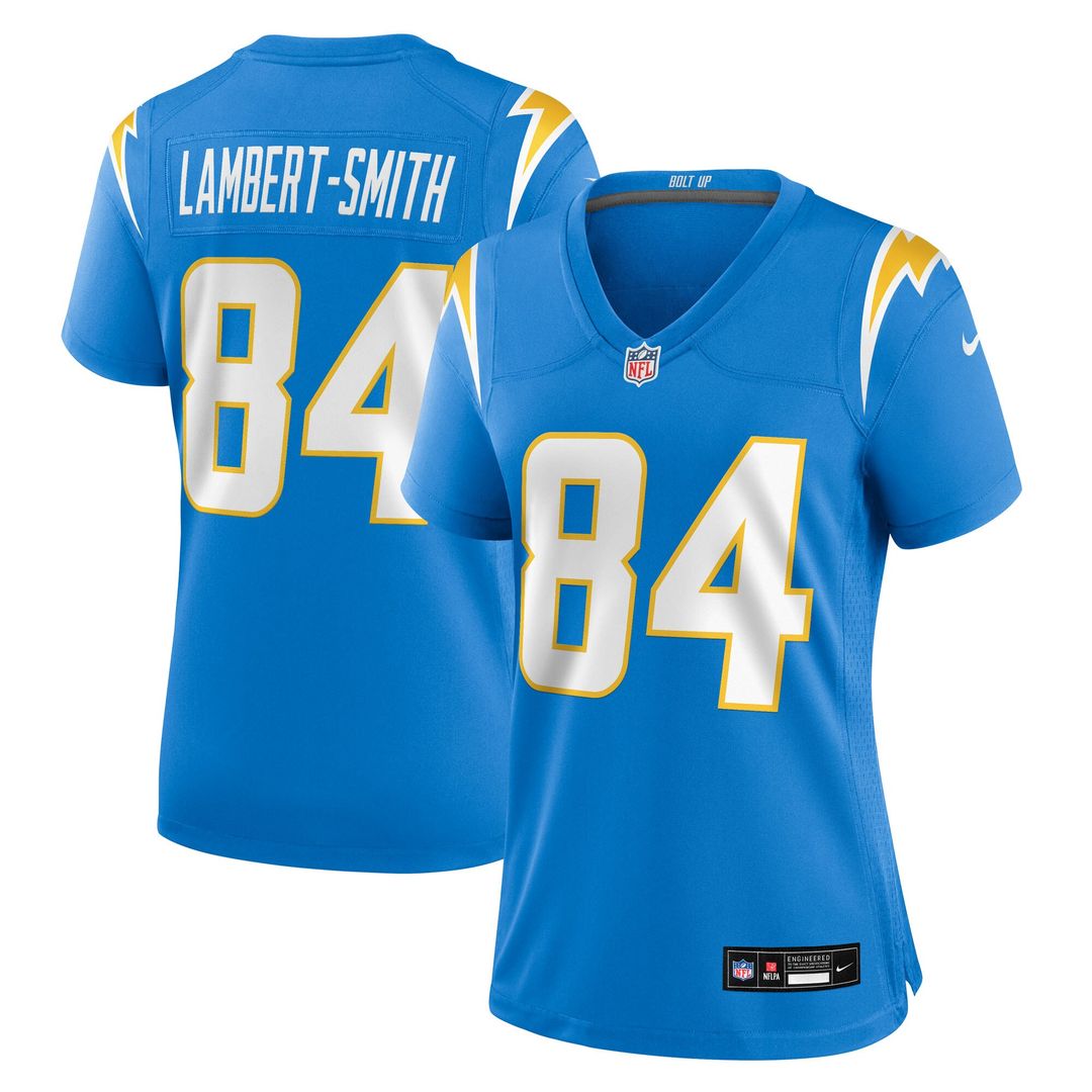 KeAndre Lambert-Smith Los Angeles Chargers Nike Women's Team Game Jersey - Powder Blue Official NFL Team Apparel Football Fan Gear