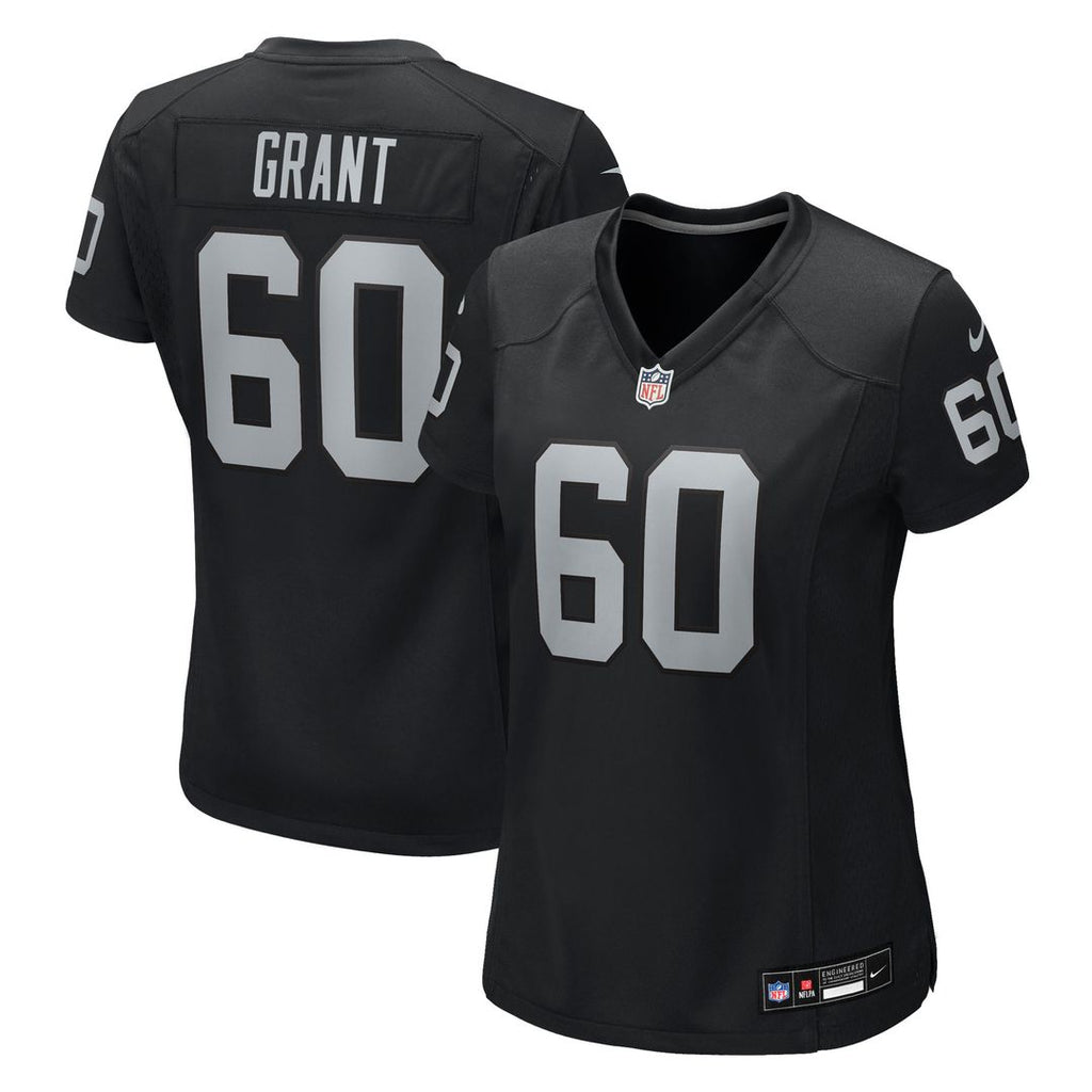 Charles Grant Las Vegas Raiders Nike Women's Team Game Jersey - Black Official NFL Team Apparel Football Fan Gear