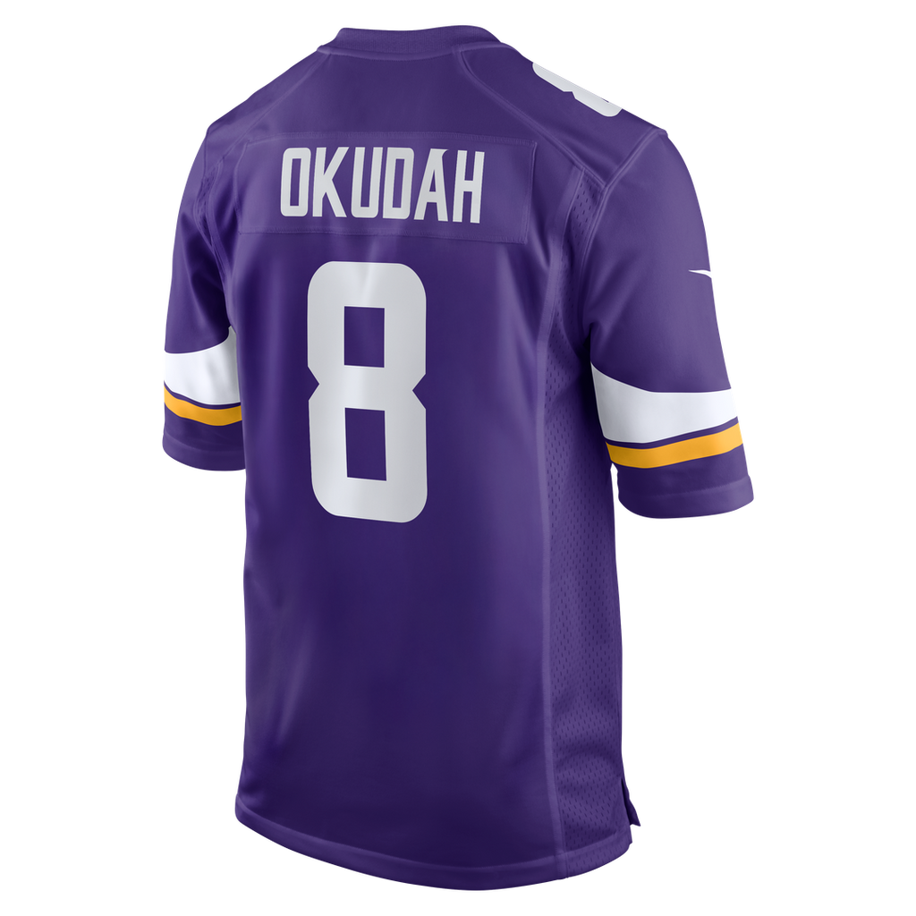 Jeff Okudah Minnesota Vikings Nike Team Game Jersey - Purple Official NFL Team Apparel Football Fan Gear