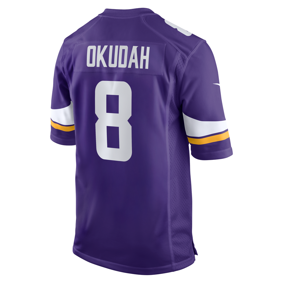 Jeff Okudah Minnesota Vikings Nike Team Game Jersey - Purple Official NFL Team Apparel Football Fan Gear