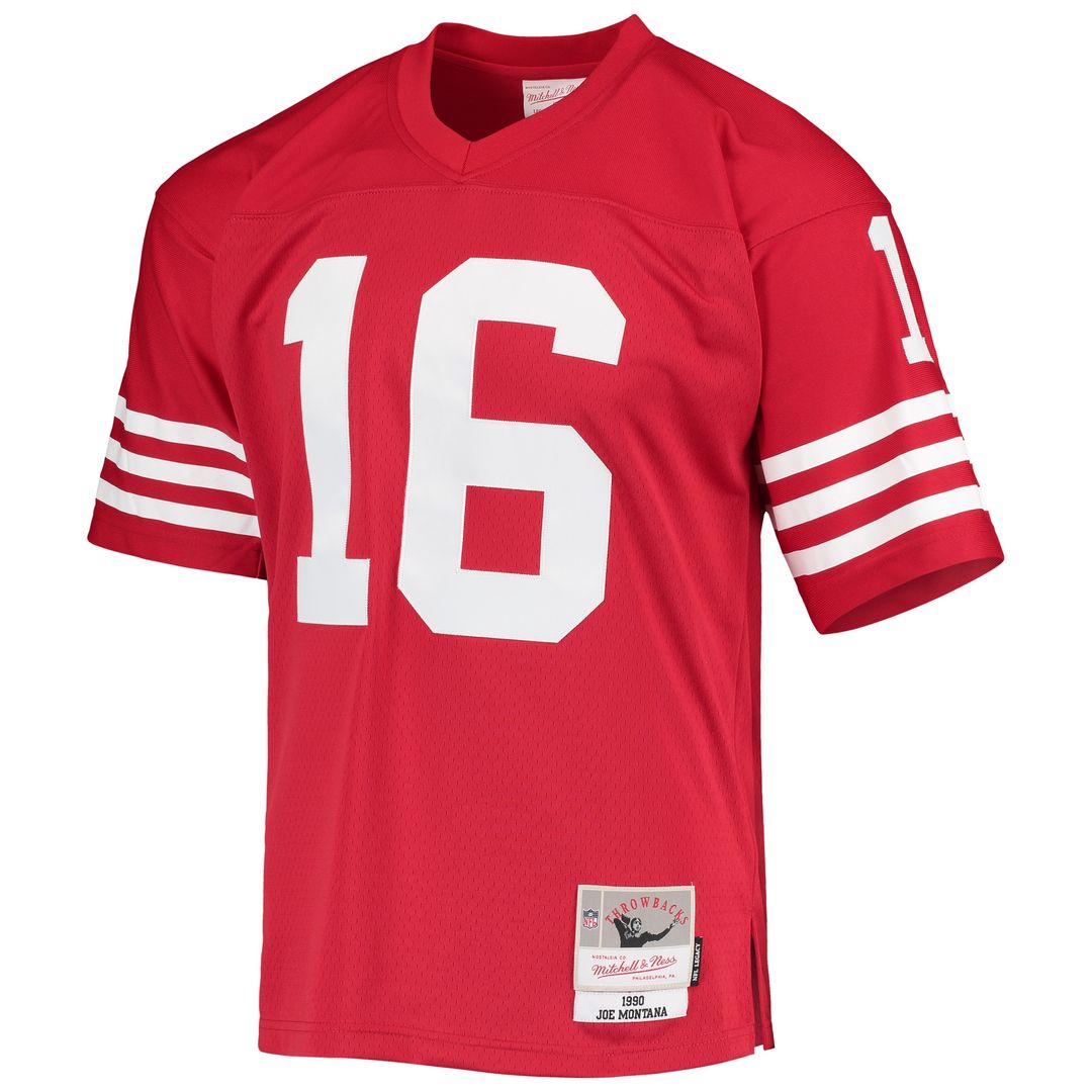 Joe Montana San Francisco 49ers Mitchell & Ness Legacy Replica Jersey - Scarlet Official NFL Team Apparel Football Fan Gear