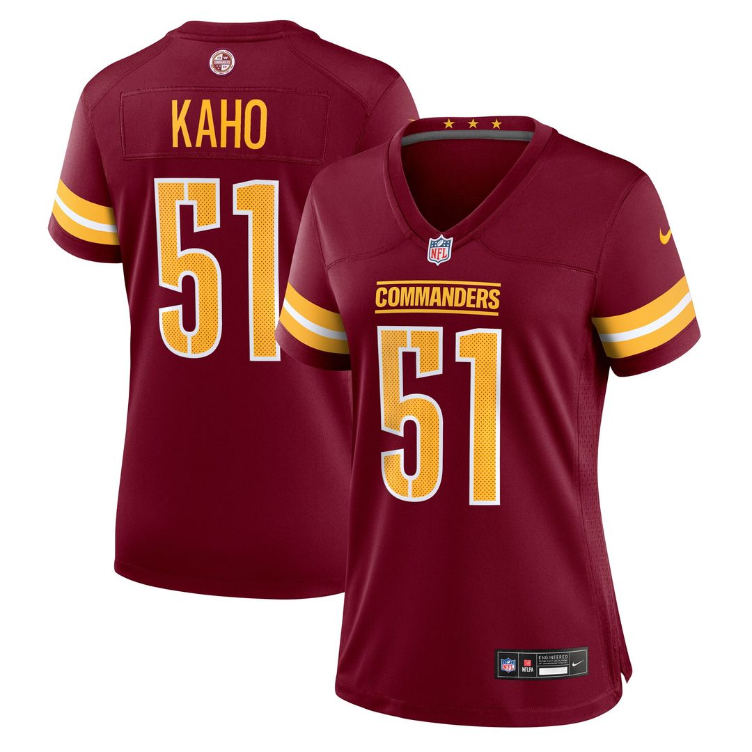 Ale Kaho Washington Commanders Nike Women's Team Game Jersey - Burgundy Official NFL Team Apparel Football Fan Gear