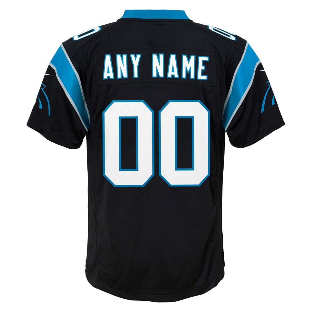 Carolina Panthers Nike Youth Custom Game Jersey - Black Official NFL Team Apparel Football Fan Gear