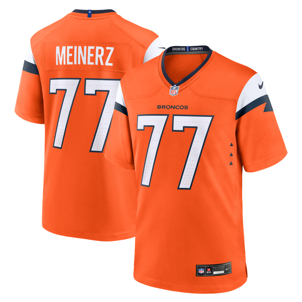 Quinn Meinerz Denver Broncos Nike Team Game Jersey - Orange Official NFL Team Apparel Football Fan Gear