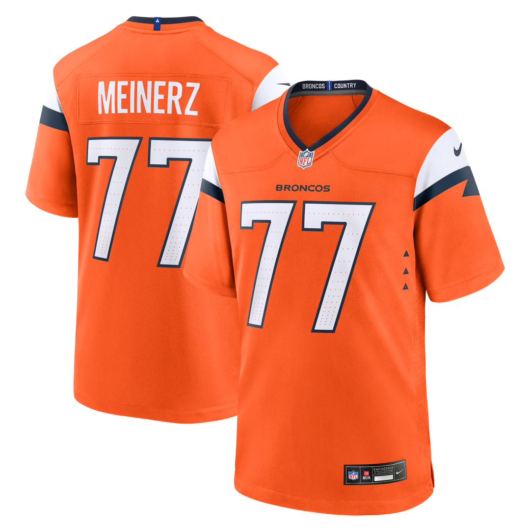 Quinn Meinerz Denver Broncos Nike Team Game Jersey - Orange Official NFL Team Apparel Football Fan Gear