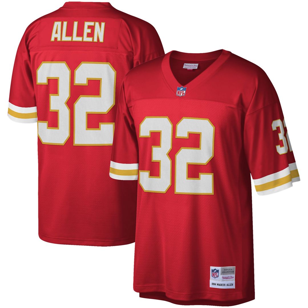 Marcus Allen Kansas City Chiefs Mitchell & Ness Legacy Replica Jersey - Red Official NFL Team Apparel Football Fan Gear
