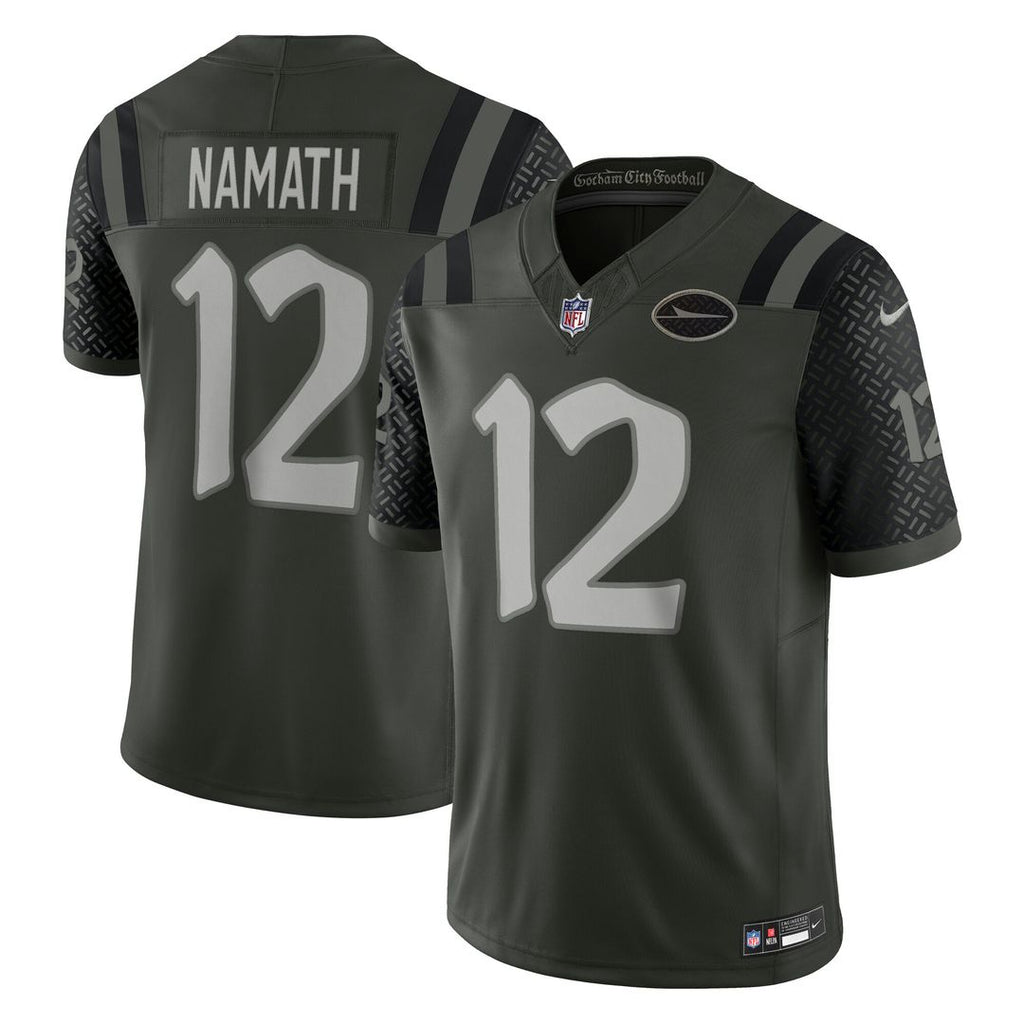 Joe Namath New York Jets Nike 2025 Rivalries Collection Stitched Limited Jersey - Gotham Green Official NFL Team Apparel Football Fan Gear