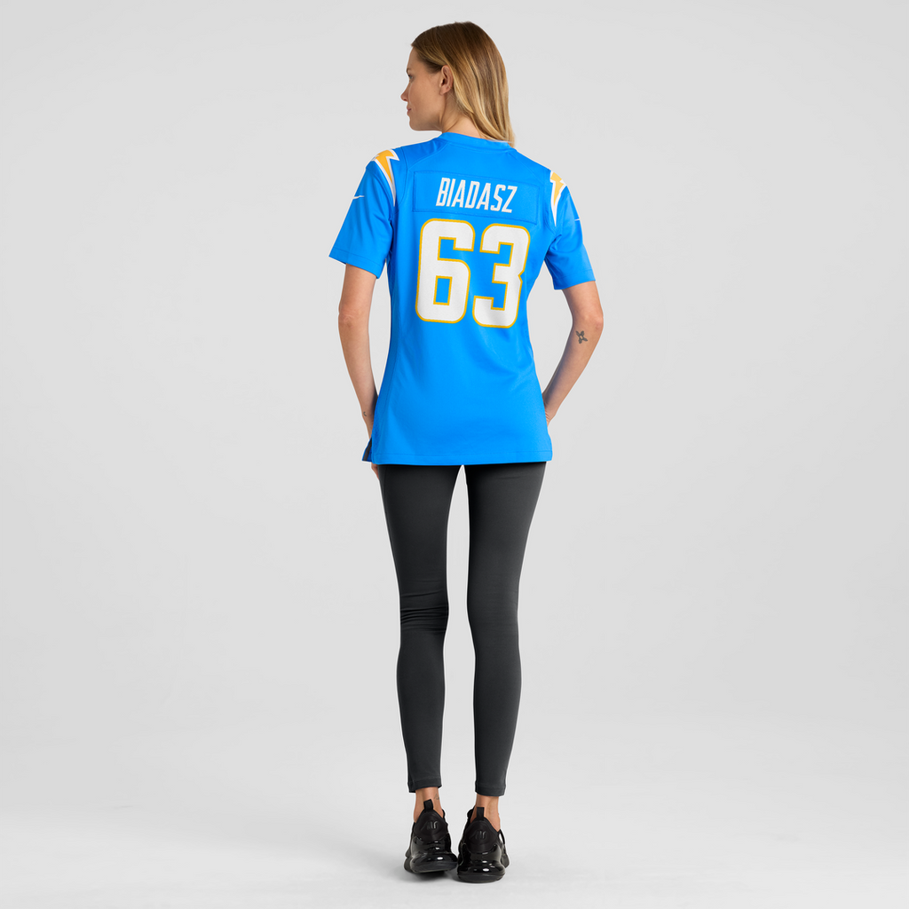 Tyler Biadasz Los Angeles Chargers Nike Women's Team Game Jersey - Powder Blue Official NFL Team Apparel Football Fan Gear