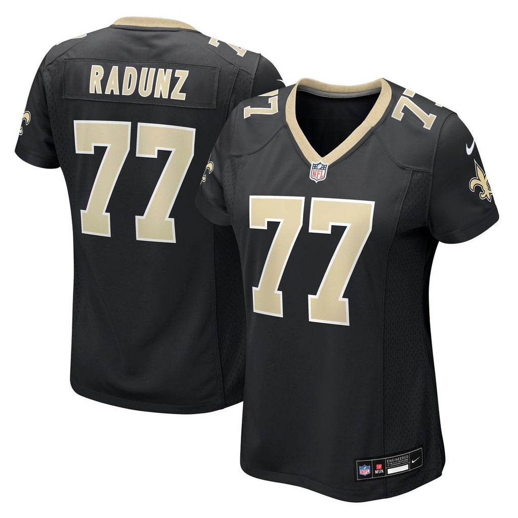 Dillon Radunz New Orleans Saints Nike Women's Team Game Jersey - Black Official NFL Team Apparel Football Fan Gear