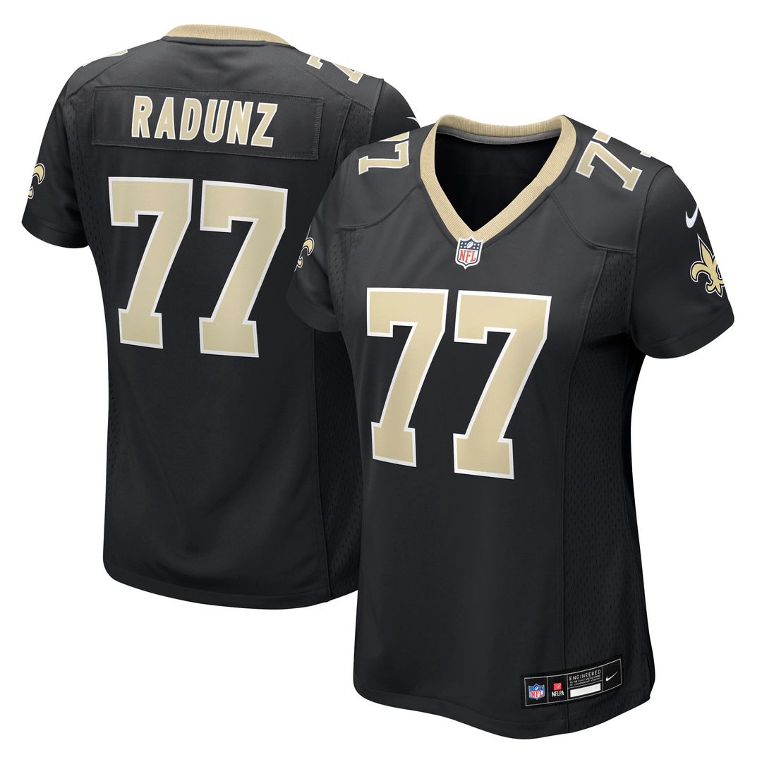 Dillon Radunz New Orleans Saints Nike Women's Team Game Jersey - Black Official NFL Team Apparel Football Fan Gear