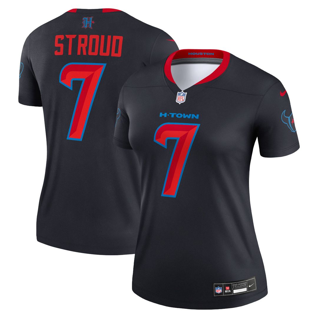C.J. Stroud Houston Texans Nike Women's Alternate Legend Player Performance Top - Navy NFL Fan Gear Popular Style