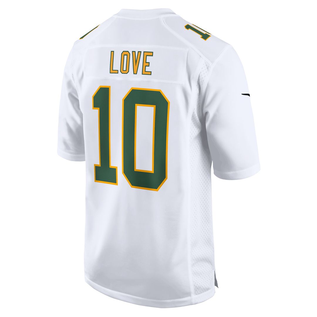 Jordan Love Green Bay Packers Nike Fashion Game Jersey - White Official NFL Team Apparel Football Fan Gear