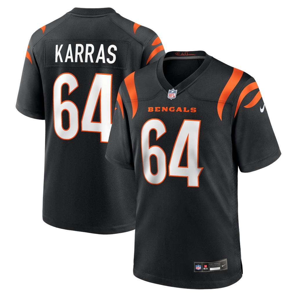 Ted Karras Cincinnati Bengals Nike Game Player Jersey - Black Official NFL Team Apparel Football Fan Gear