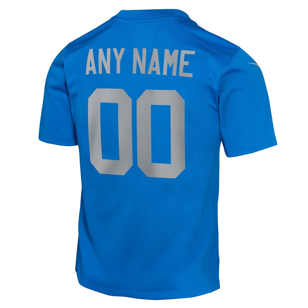 Detroit Lions Nike Youth Alternate Custom Game Jersey - Blue Official NFL Team Apparel Football Fan Gear